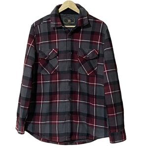 Freedom Foundry Shacket Men’s Medium Plaid Multi Flannel Fleece Lined Outdoors